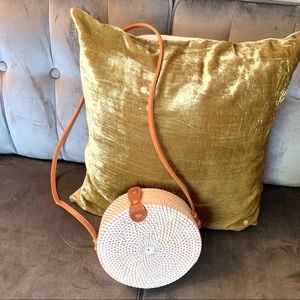 Beautiful white basket purse